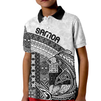 Samoa Mamanu Siapo Classic Black Kid Polo Shirt Tatau Malie