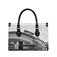 Samoa Mamanu Siapo Classic Black Leather Bag Tatau Malie
