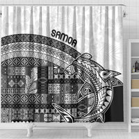 Samoa Mamanu Siapo Classic Black Shower Curtain Tatau Malie