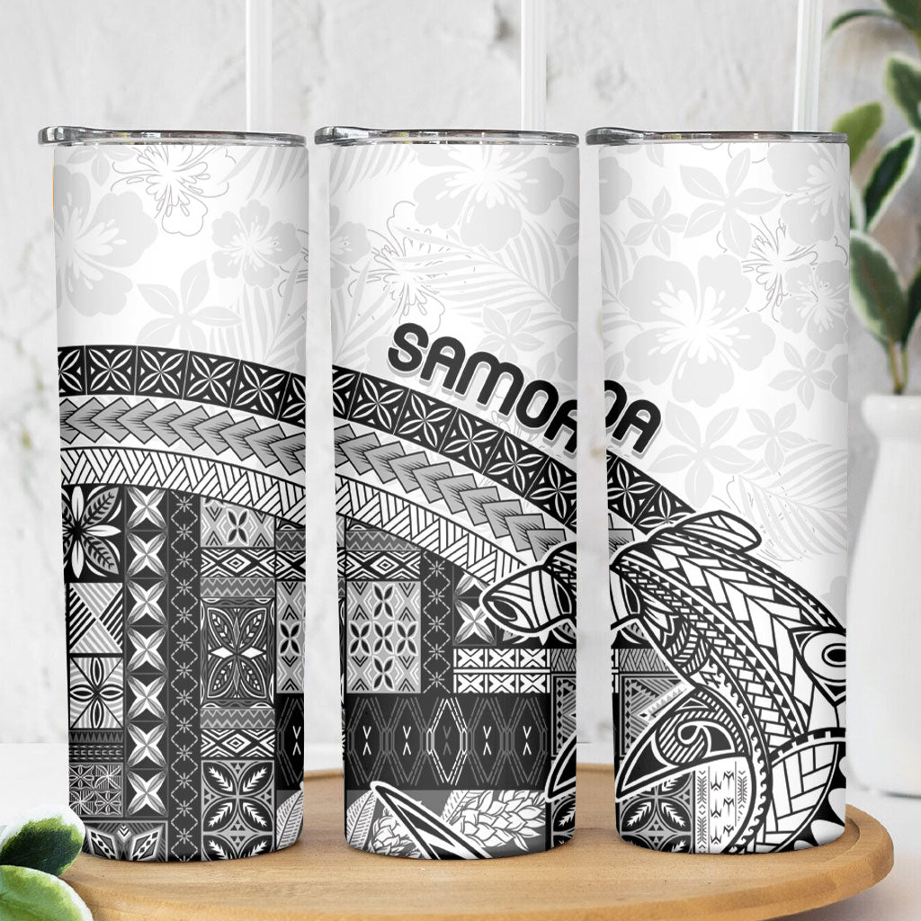 Samoa Mamanu Siapo Classic Black Skinny Tumbler Tatau Malie