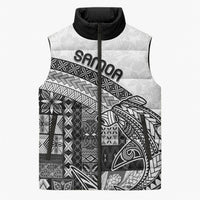 Samoa Mamanu Siapo Classic Black Sleeveless Puffer Jacket Tatau Malie