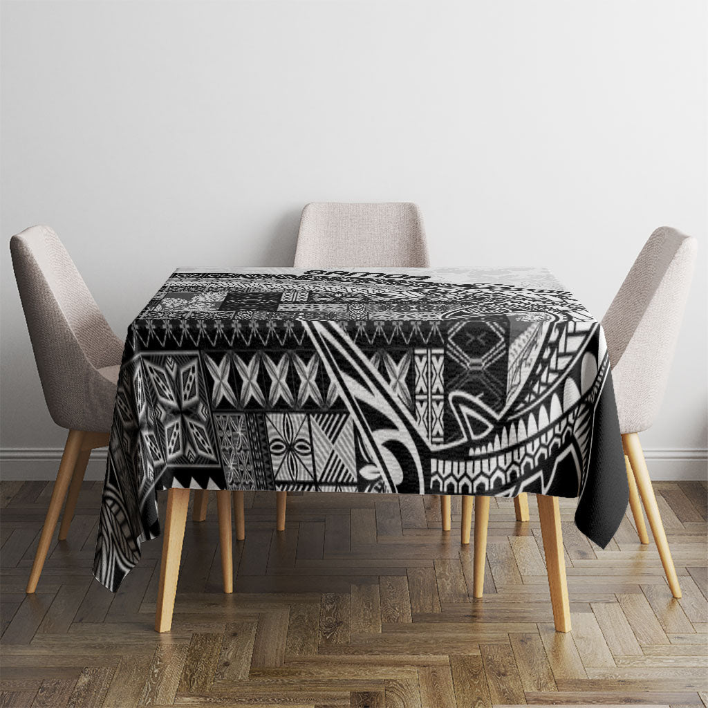 Samoa Mamanu Siapo Classic Black Tablecloth Tatau Malie