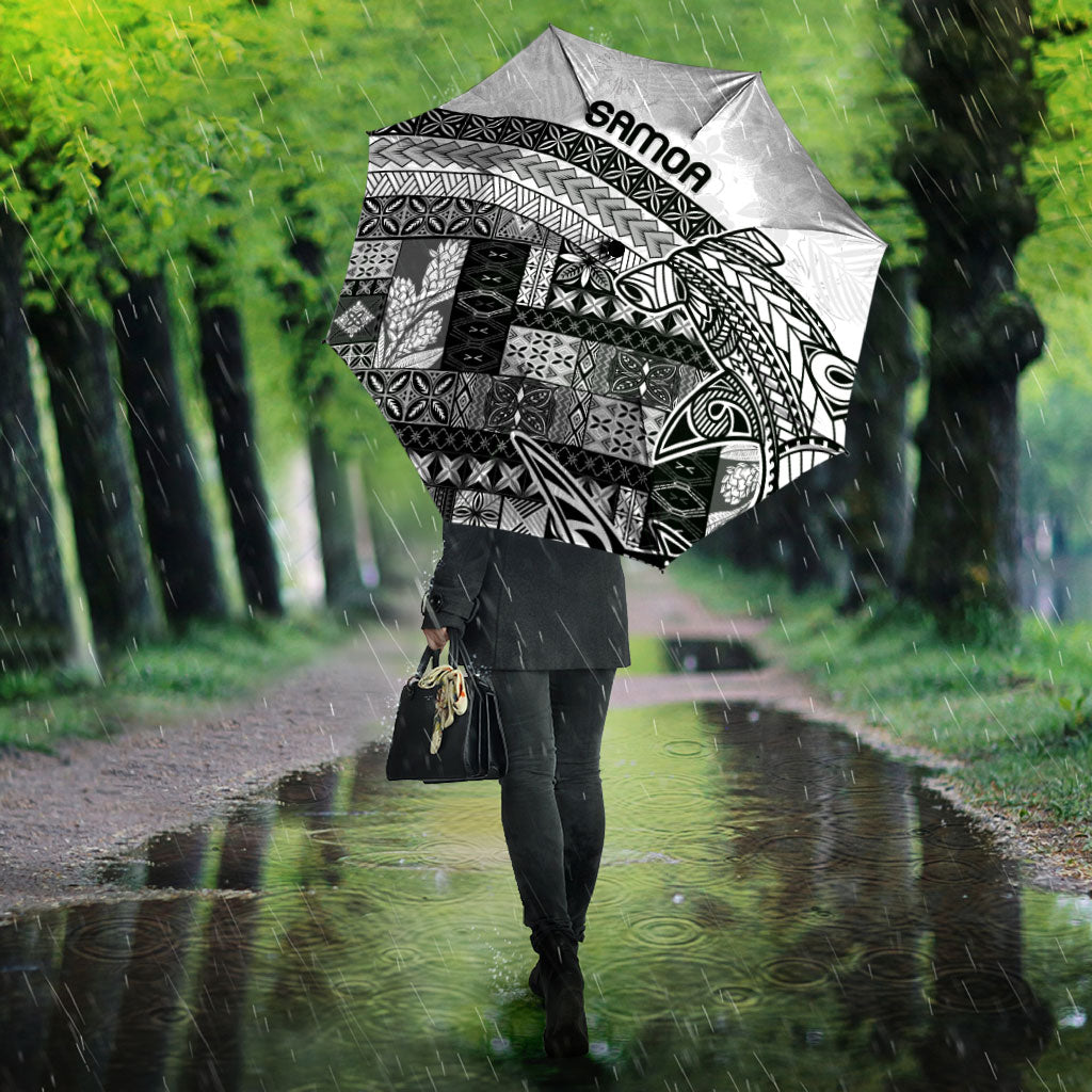 Samoa Mamanu Siapo Classic Black Umbrella Tatau Malie