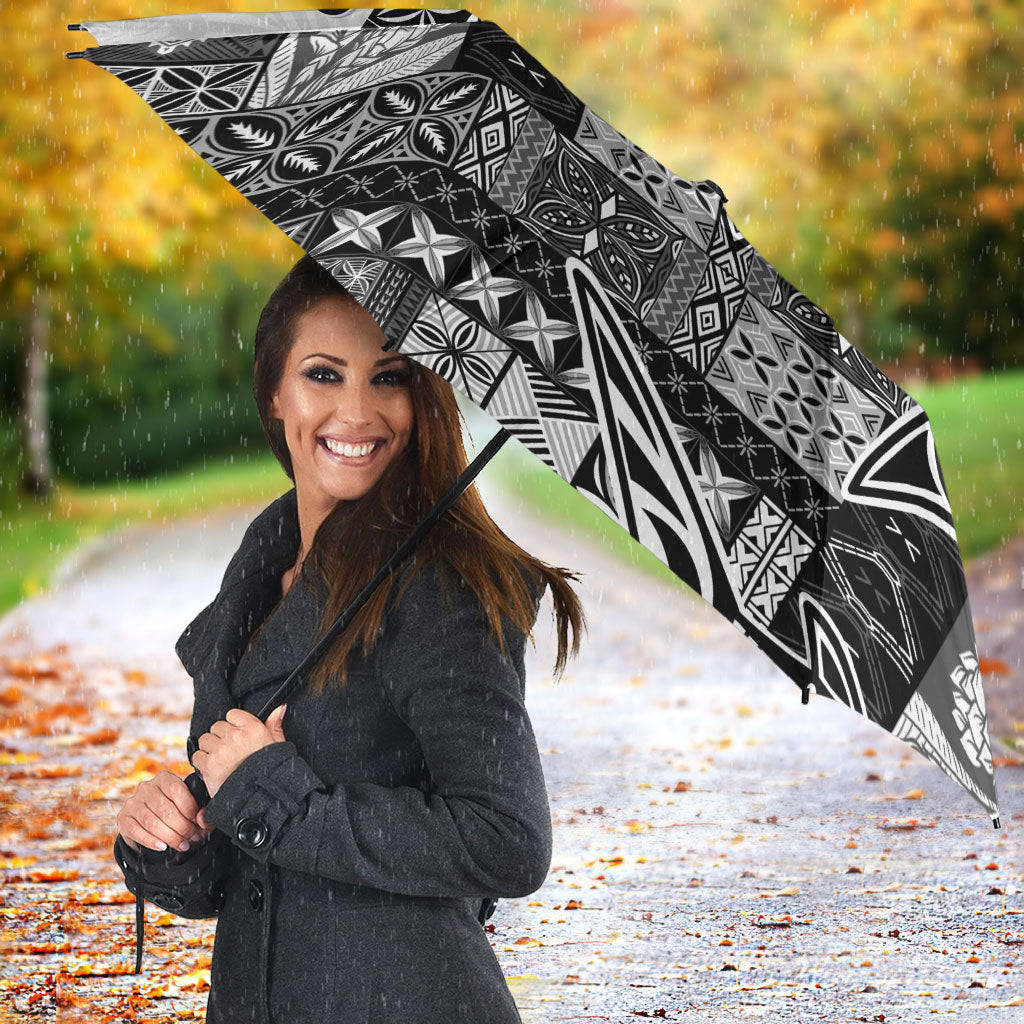 Samoa Mamanu Siapo Classic Black Umbrella Tatau Malie