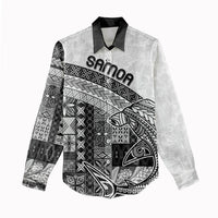 Samoa Mamanu Siapo Classic Black Women Casual Shirt Tatau Malie