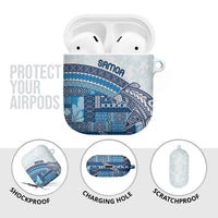Samoa Mamanu Siapo Royal Blue AirPods Case Tatau Malie