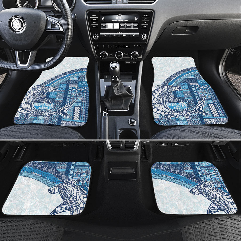 Samoa Mamanu Siapo Royal Blue Car Mats Tatau Malie LT7 Set 4pcs Royal Blue - Polynesian Pride