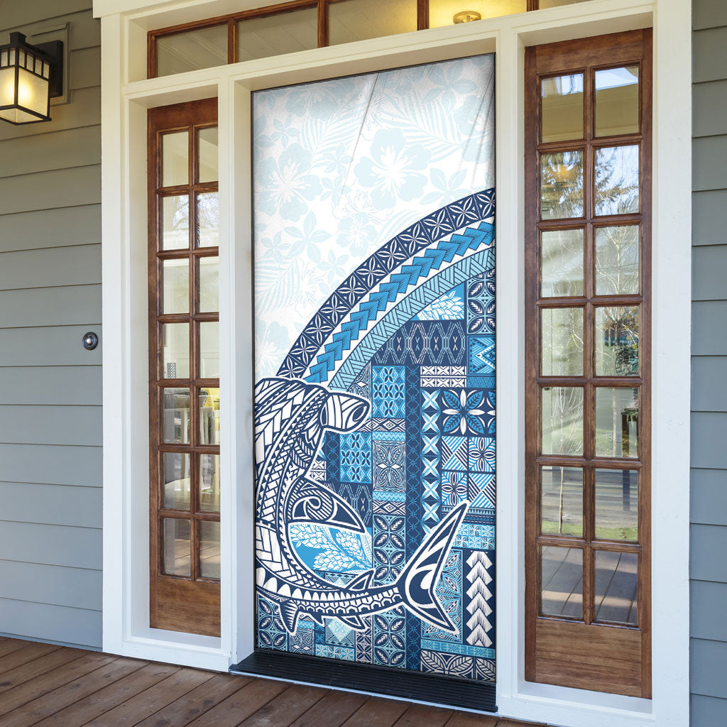 Samoa Mamanu Siapo Royal Blue Door Cover Tatau Malie