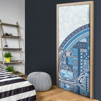 Samoa Mamanu Siapo Royal Blue Door Cover Tatau Malie