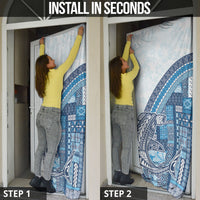 Samoa Mamanu Siapo Royal Blue Door Cover Tatau Malie