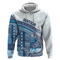 Samoa Mamanu Siapo Royal Blue Hoodie Tatau Malie