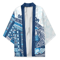 Samoa Mamanu Siapo Royal Blue Kimono Tatau Malie