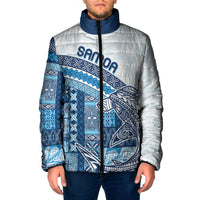 Samoa Mamanu Siapo Royal Blue Padded Jacket Tatau Malie
