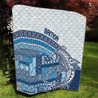 Samoa Mamanu Siapo Royal Blue Quilt Tatau Malie