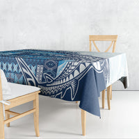 Samoa Mamanu Siapo Royal Blue Tablecloth Tatau Malie