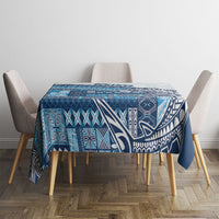 Samoa Mamanu Siapo Royal Blue Tablecloth Tatau Malie