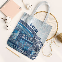 Samoa Mamanu Siapo Royal Blue Tote Bag Tatau Malie