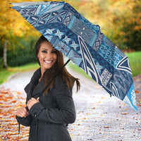 Samoa Mamanu Siapo Royal Blue Umbrella Tatau Malie