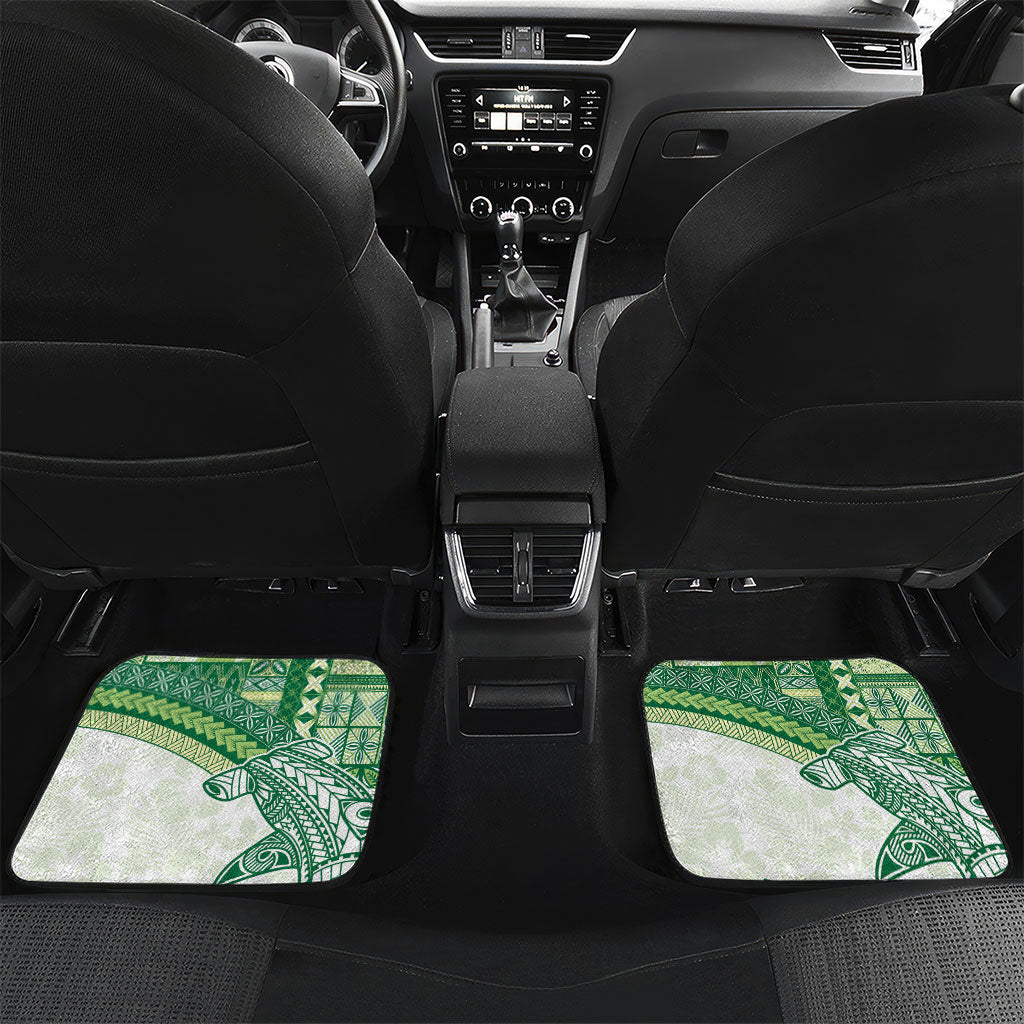 Samoa Mamanu Siapo Forest Green Car Mats Tatau Malie