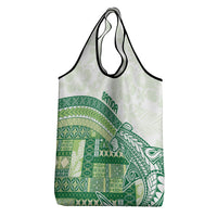Samoa Mamanu Siapo Forest Green Grocery Bag Tatau Malie