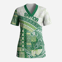 Samoa Mamanu Siapo Forest Green Scrub Top Tatau Malie