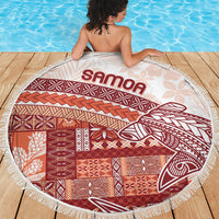 Samoa Mamanu Siapo Crimson Beach Blanket Tatau Malie