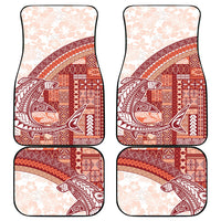Samoa Mamanu Siapo Crimson Car Mats Tatau Malie