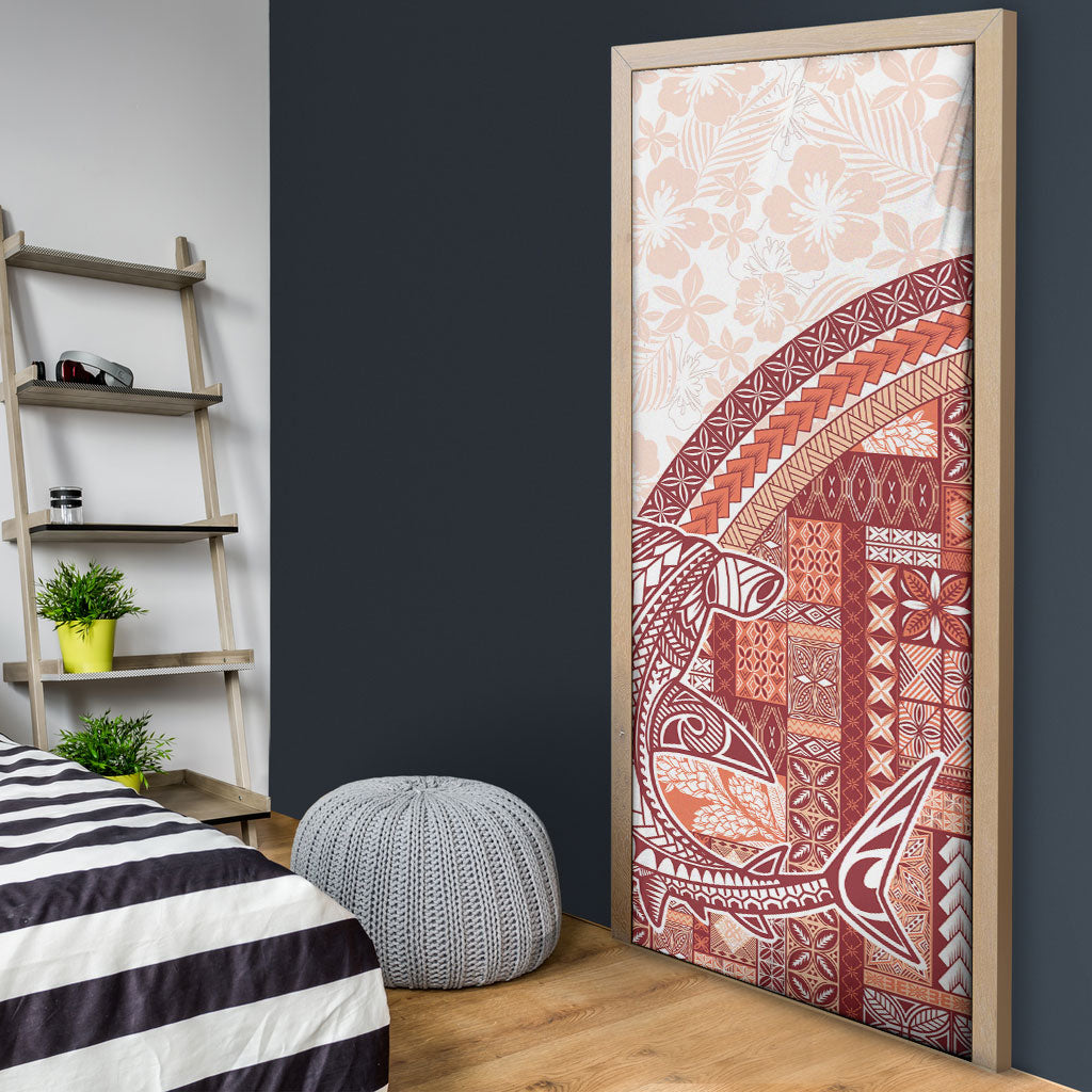 Samoa Mamanu Siapo Crimson Door Cover Tatau Malie