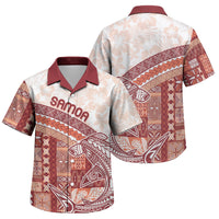 Samoa Mamanu Siapo Crimson Family Matching Puletasi and Hawaiian Shirt Tatau Malie
