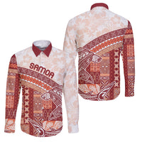 Samoa Mamanu Siapo Crimson Family Matching Summer Maxi Dress and Hawaiian Shirt Tatau Malie
