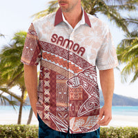 Samoa Mamanu Siapo Crimson Hawaiian Shirt Tatau Malie
