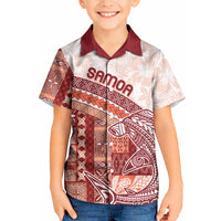 Samoa Mamanu Siapo Crimson Kid Hawaiian Shirt Tatau Malie