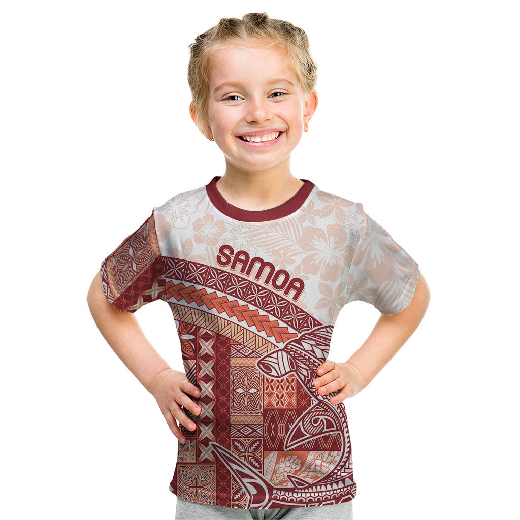 Samoa Mamanu Siapo Crimson Kid T Shirt Tatau Malie