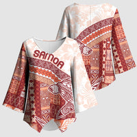 Samoa Mamanu Siapo Crimson Kimono Sleeve Blouse Tatau Malie