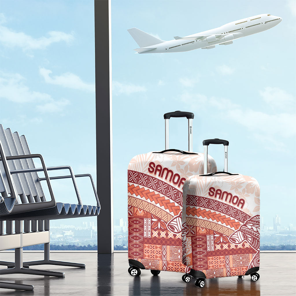 Samoa Mamanu Siapo Crimson Luggage Cover Tatau Malie