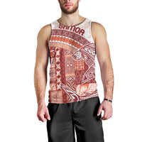 Samoa Mamanu Siapo Crimson Men Tank Top Tatau Malie