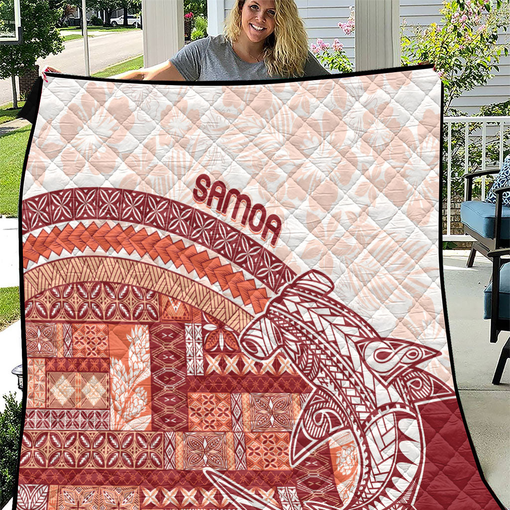 Samoa Mamanu Siapo Crimson Quilt Tatau Malie LT7 Red - Polynesian Pride