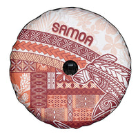 Samoa Mamanu Siapo Crimson Spare Tire Cover Tatau Malie