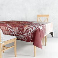 Samoa Mamanu Siapo Crimson Tablecloth Tatau Malie