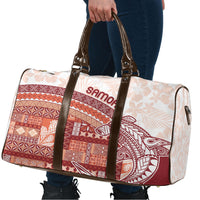 Samoa Mamanu Siapo Crimson Travel Bag Tatau Malie