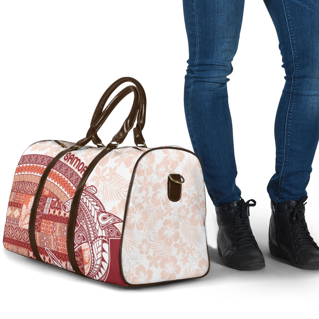 Samoa Mamanu Siapo Crimson Travel Bag Tatau Malie