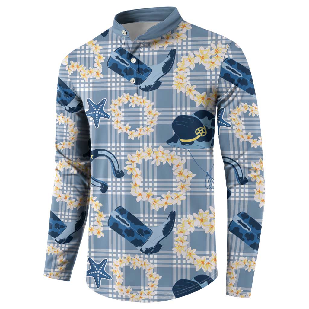 Aloha Hawaii Paniolo Jeans Palaka Button Sweatshirt Coastal Rodeo - Polynesian Pride