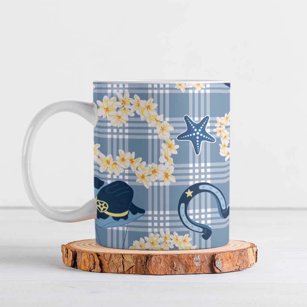 Aloha Hawaii Paniolo Jeans Palaka Ceramic Mug Coastal Rodeo - Polynesian Pride