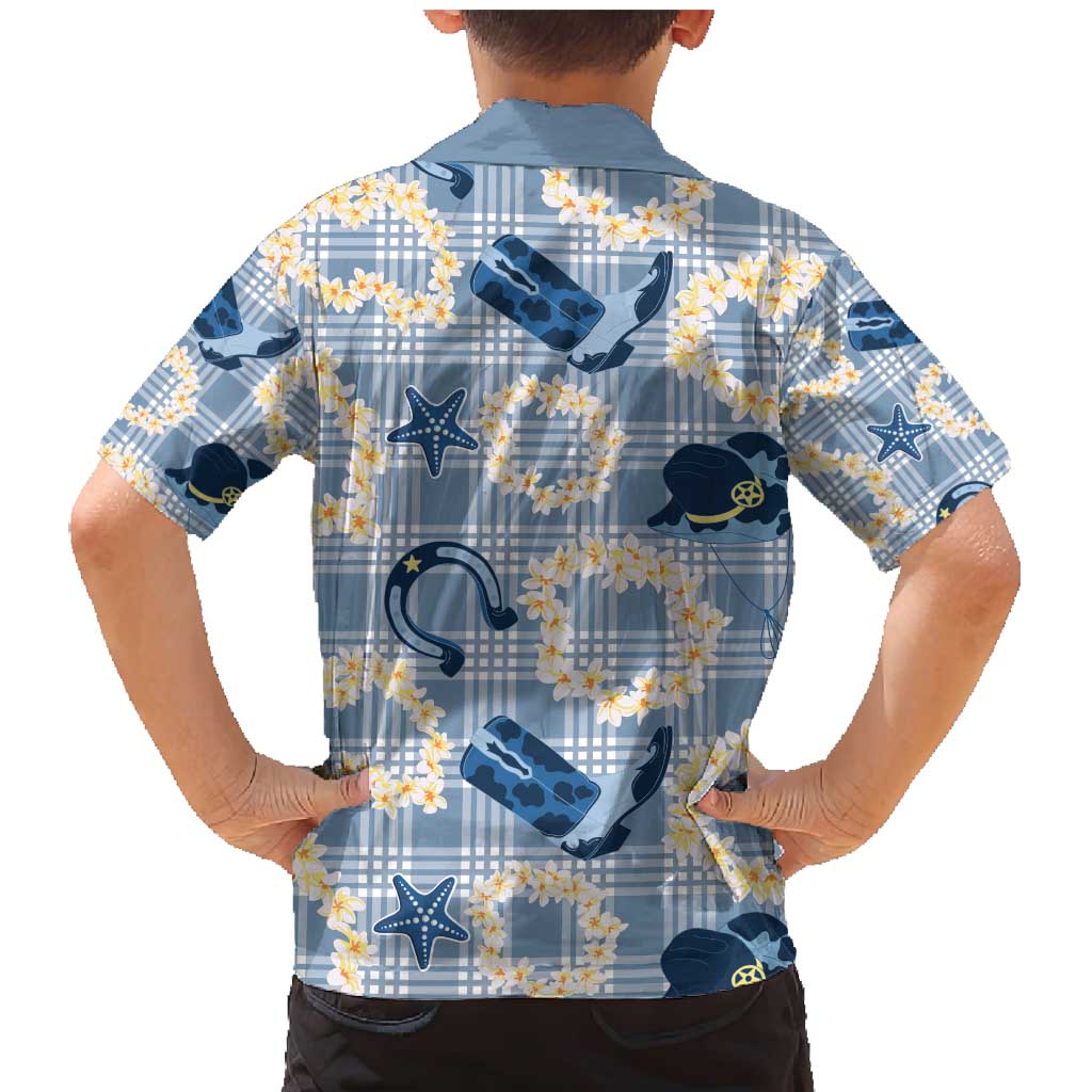 Aloha Hawaii Paniolo Jeans Palaka Family Matching Mermaid Dress and Hawaiian Shirt Coastal Rodeo LT7 - Polynesian Pride