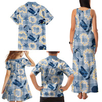 Aloha Hawaii Paniolo Jeans Palaka Family Matching Tank Maxi Dress and Hawaiian Shirt Coastal Rodeo LT7 - Polynesian Pride