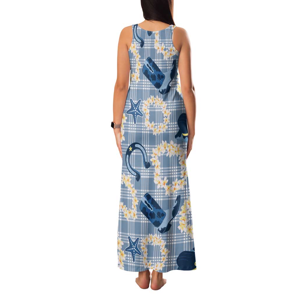 Aloha Hawaii Paniolo Jeans Palaka Family Matching Tank Maxi Dress and Hawaiian Shirt Coastal Rodeo LT7 - Polynesian Pride
