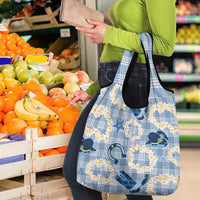 Aloha Hawaii Paniolo Jeans Palaka Grocery Bag Coastal Rodeo - Polynesian Pride