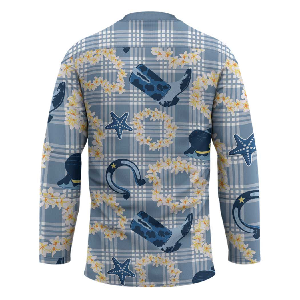 Aloha Hawaii Paniolo Jeans Palaka Hockey Jersey Coastal Rodeo - Polynesian Pride