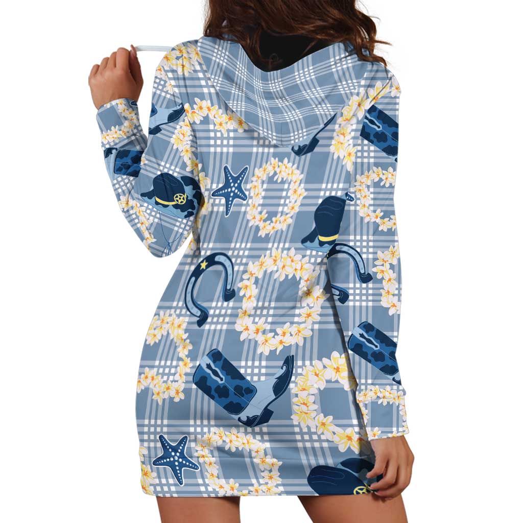 Aloha Hawaii Paniolo Jeans Palaka Hoodie Dress Coastal Rodeo - Polynesian Pride