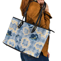 Aloha Hawaii Paniolo Jeans Palaka Leather Tote Bag Coastal Rodeo - Polynesian Pride